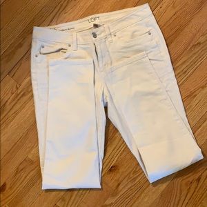 LOFT Skinny White / Cream Denim Jeans